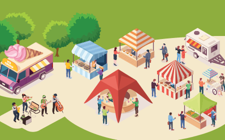 Illustration of a market